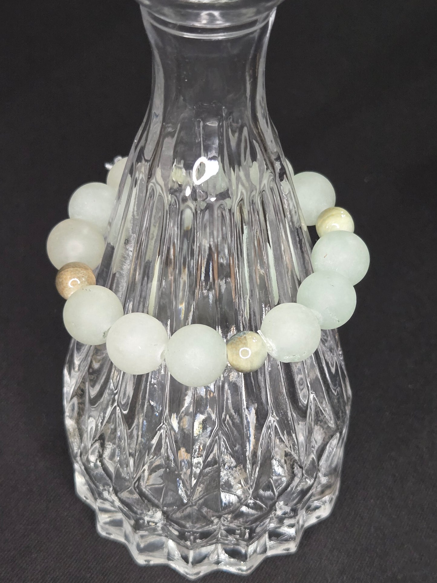 Frosted Sage Bracelet – Matte Amazonite & Jasper