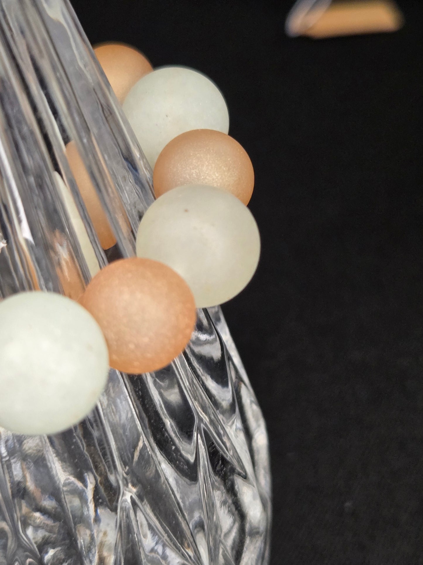Sunkissed Frost Bracelet – Matte Amazonite & Peach Moonstone