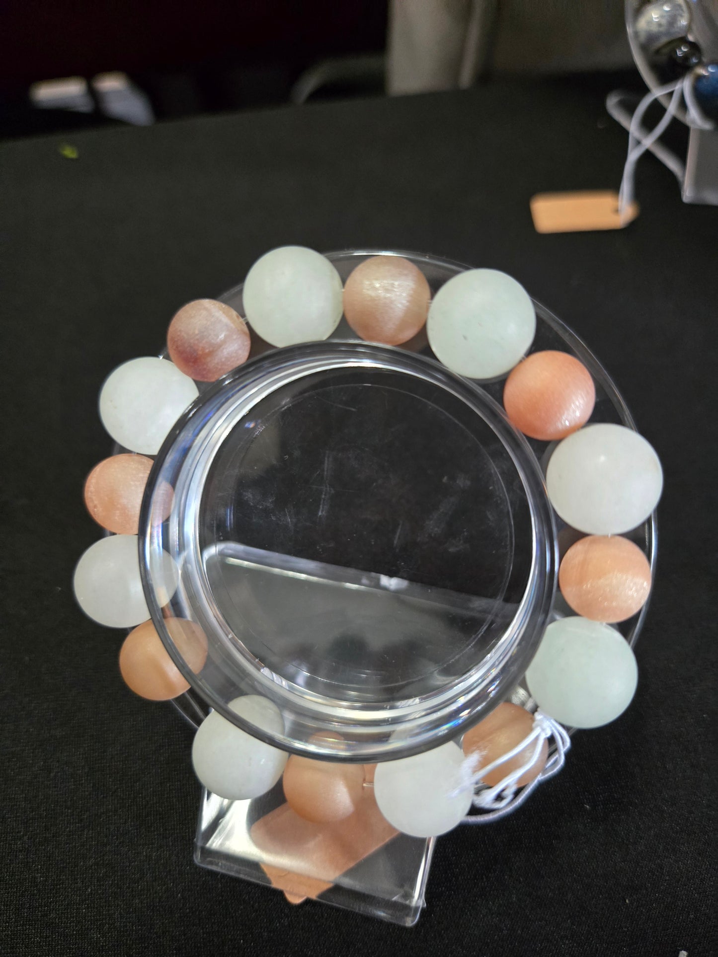Sunkissed Frost Bracelet – Matte Amazonite & Peach Moonstone