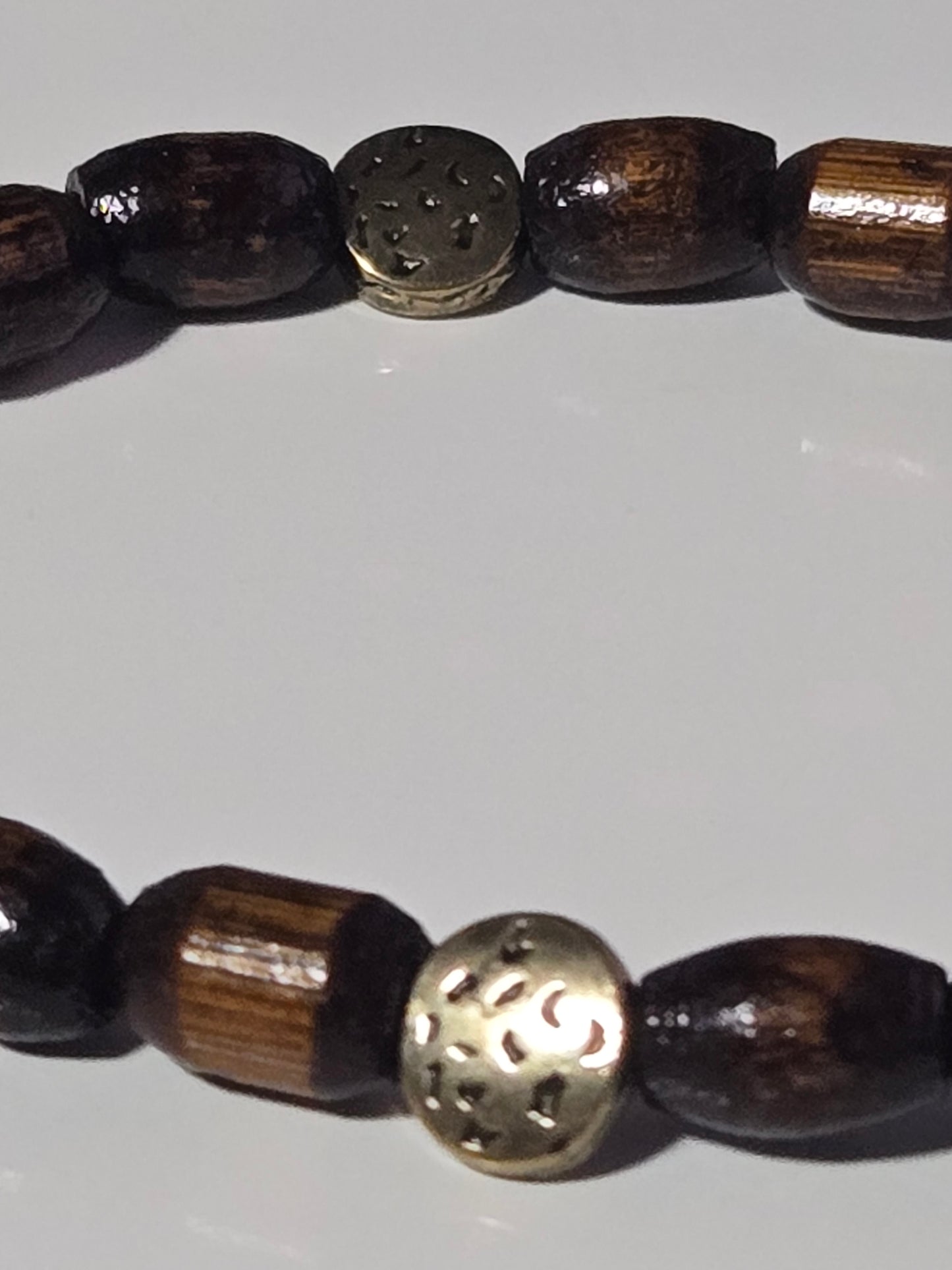 Verdant Grove Bracelet – Darkwood, Jade & Brass Harmony