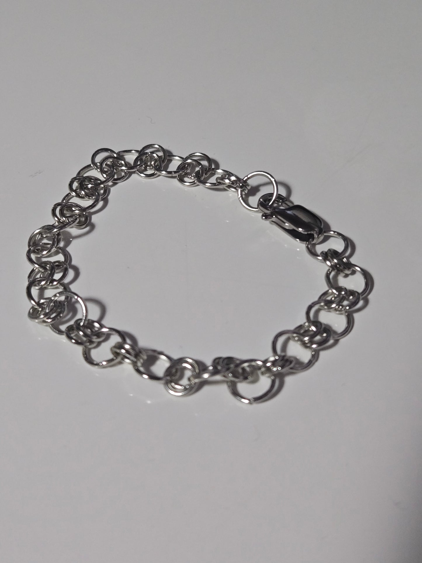 Handcrafted Silver-Tone Chainmail Bracelet