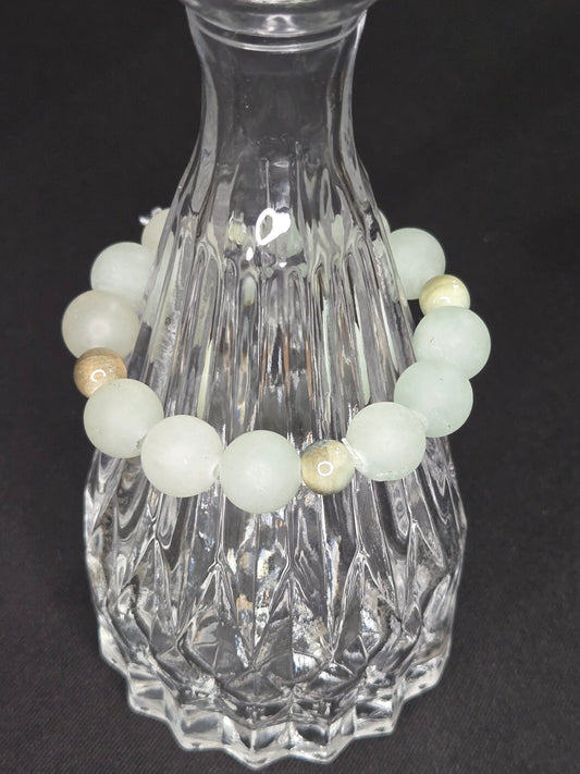 Frosted Sage Bracelet – Matte Amazonite & Jasper