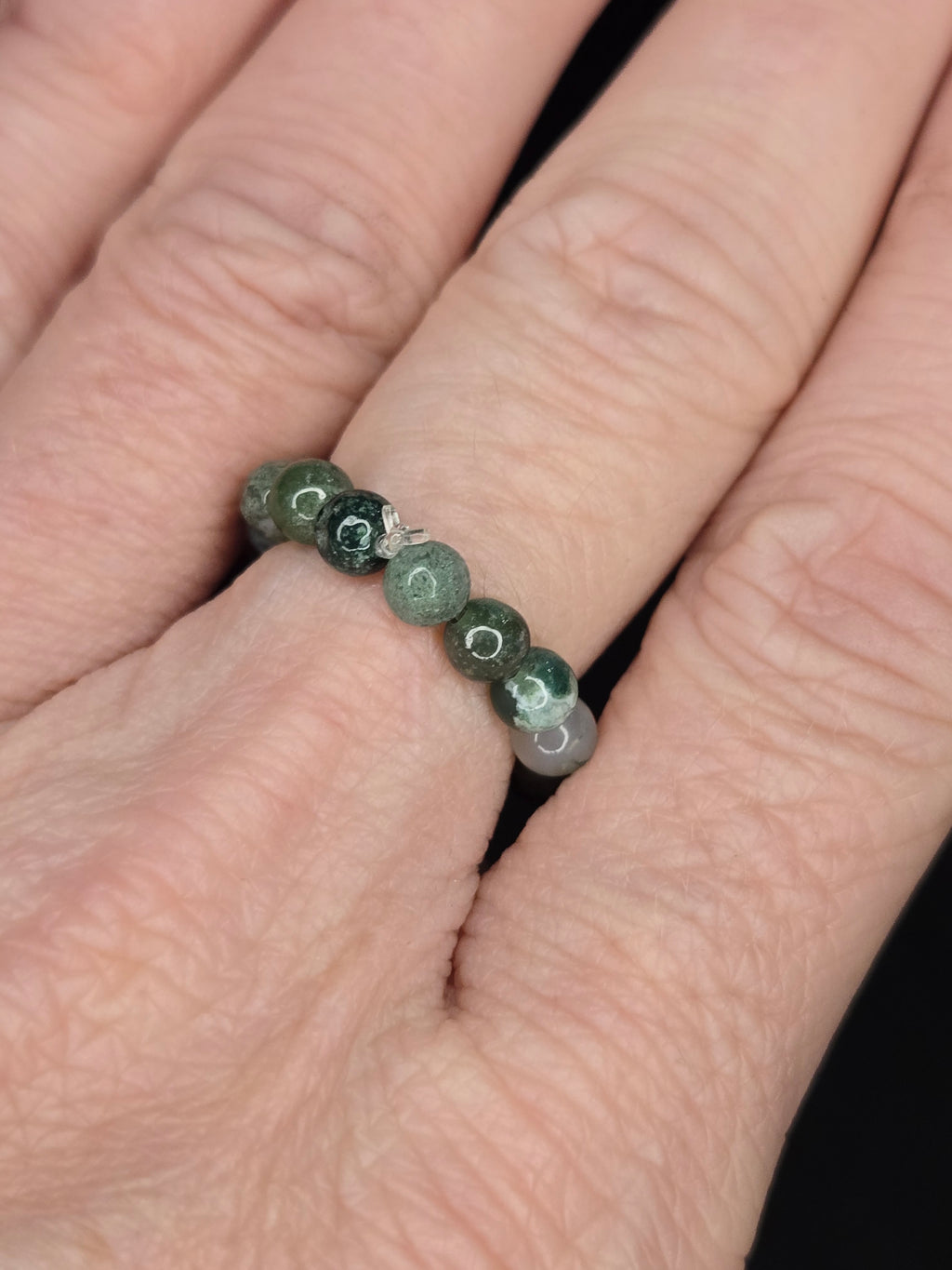 🌿 Moss Agate Ring