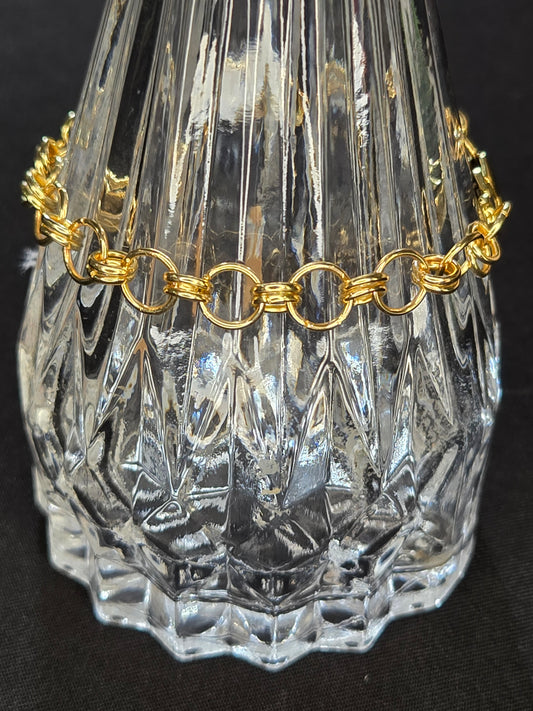 Handcrafted Gold-Tone Chainmail Bracelet