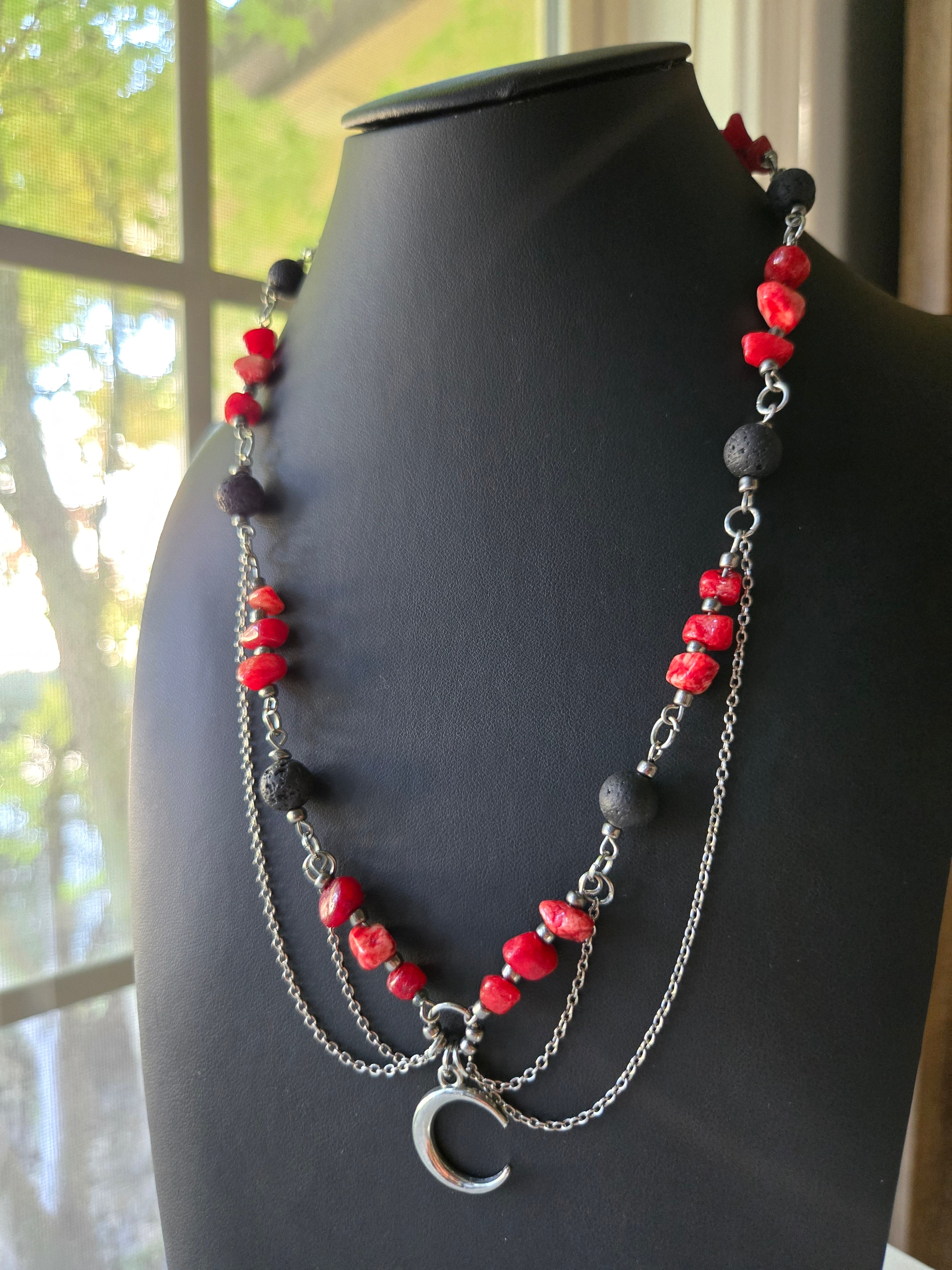 Red Moon Necklace