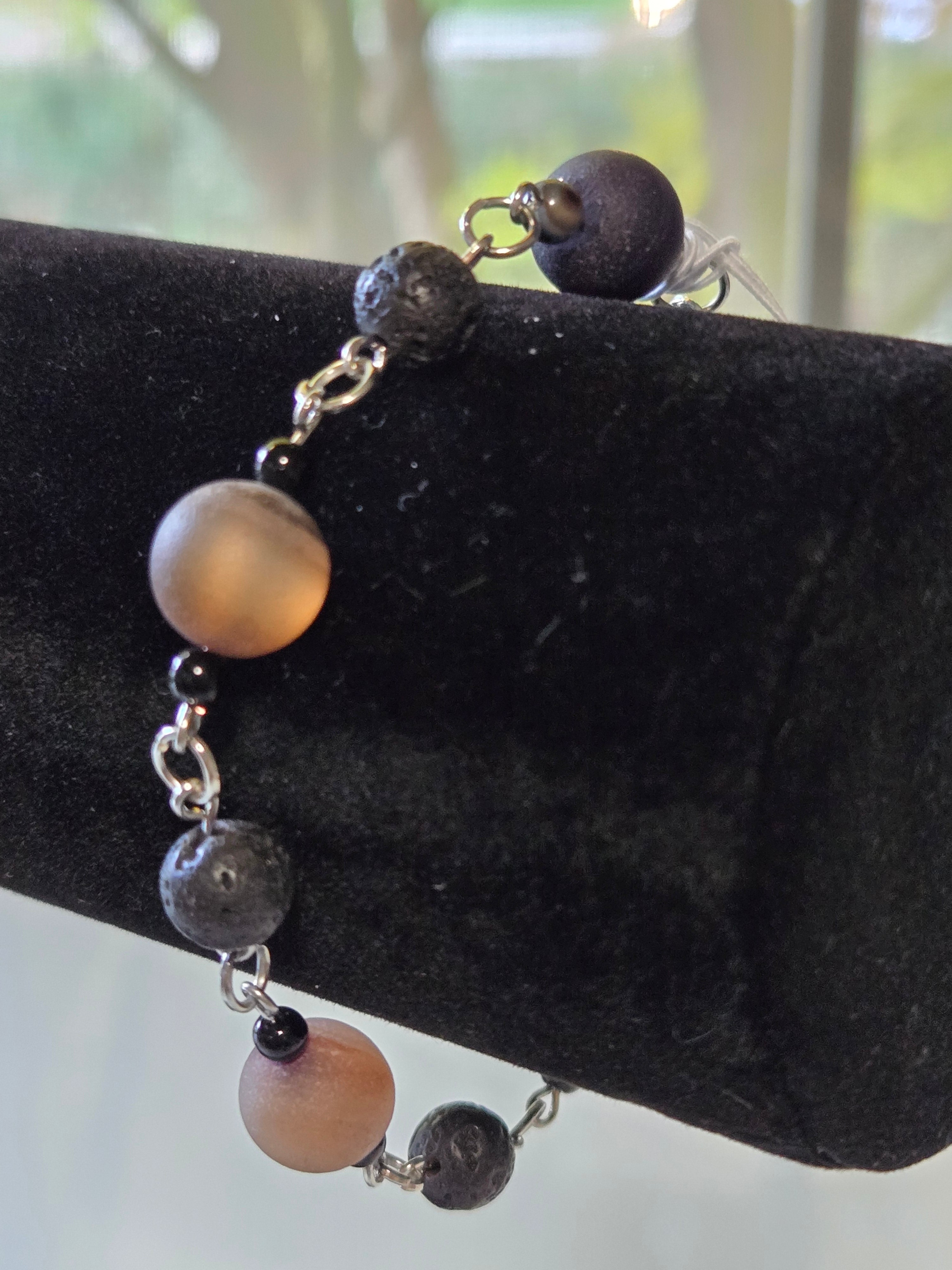 Twilight Ember Gemstone Bracelet
