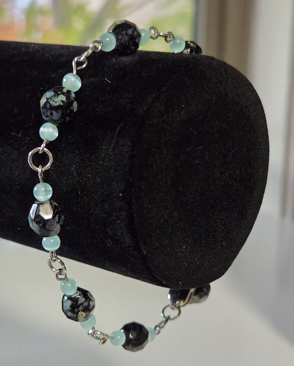Ocean Mirage Glass & Amazonite Bracelet