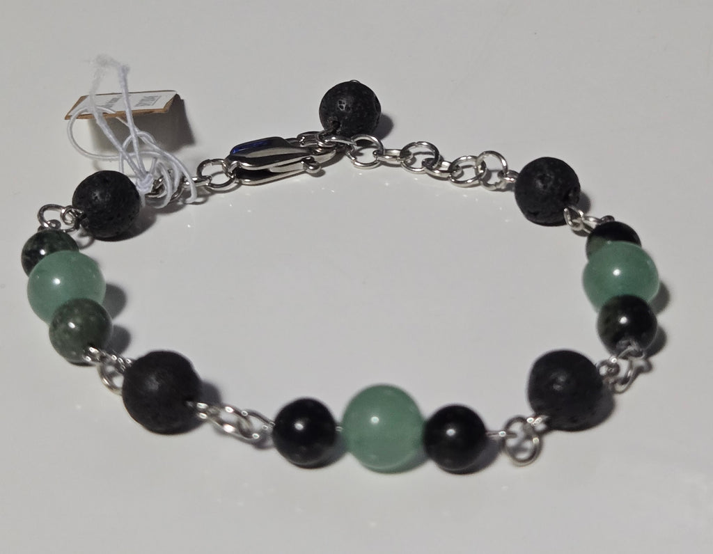 Emerald Flame Gemstone Bracelet