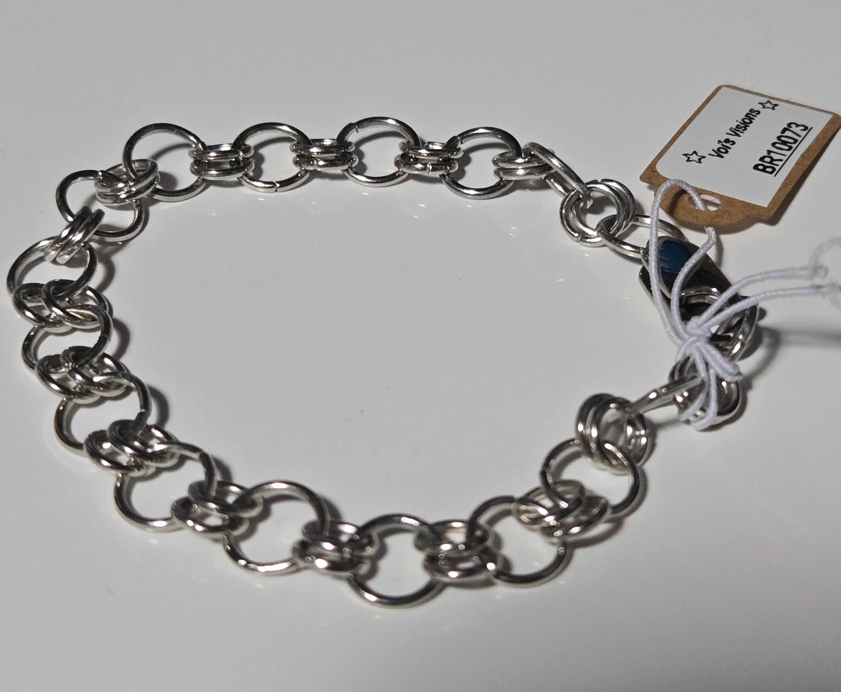Handcrafted Silver-Tone Chainmail Bracelet