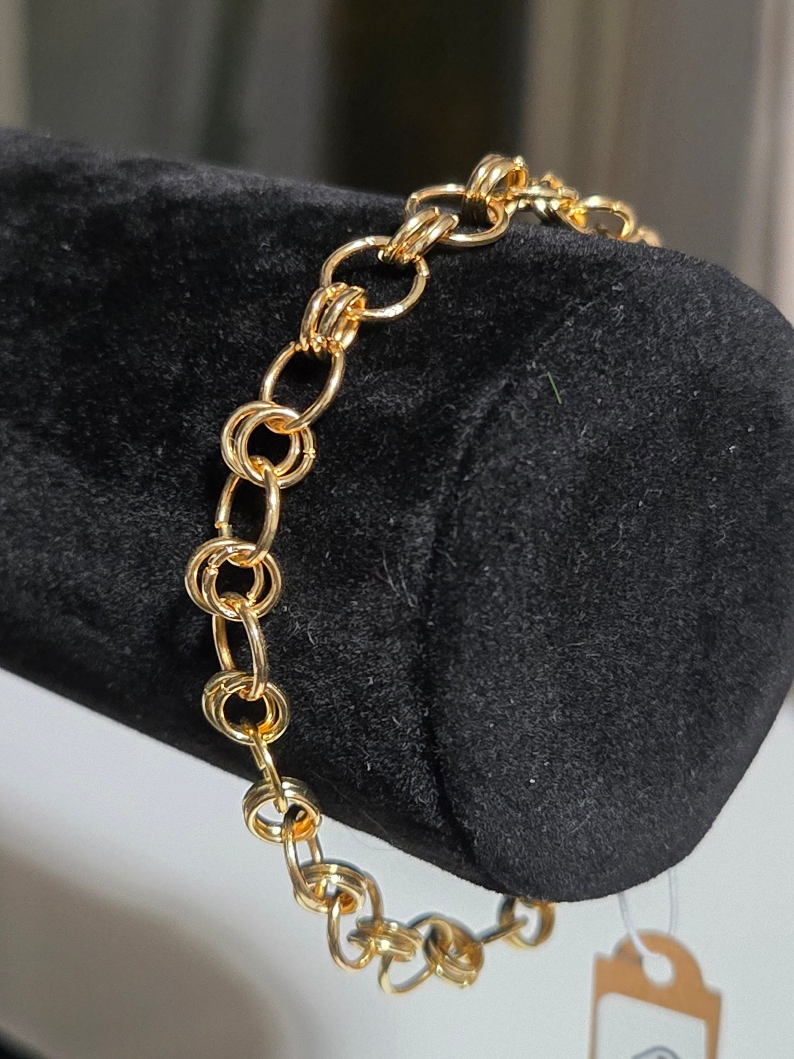 Handcrafted Gold-Tone Chainmail Bracelet