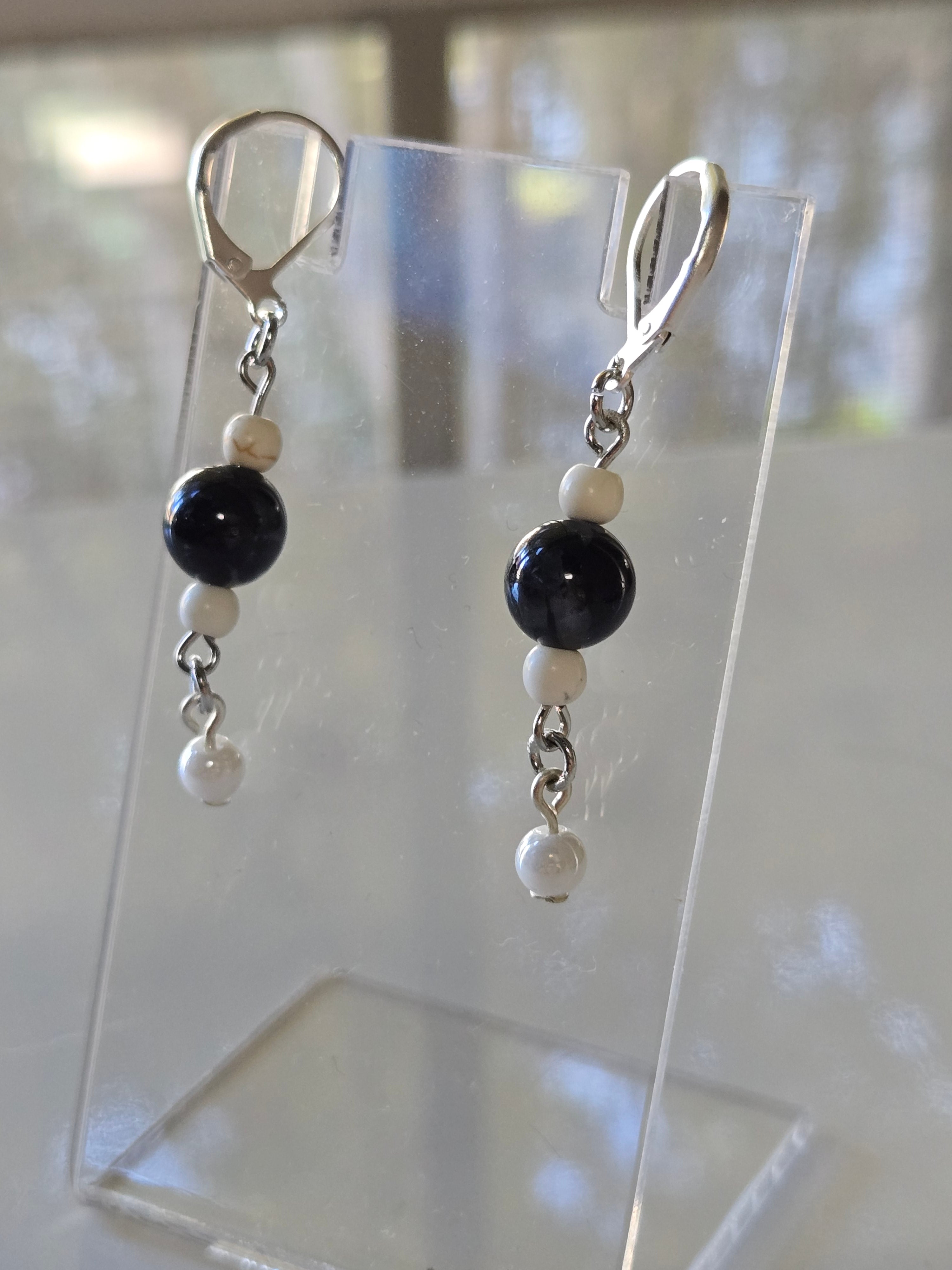 Midnight & Ivory Earrings