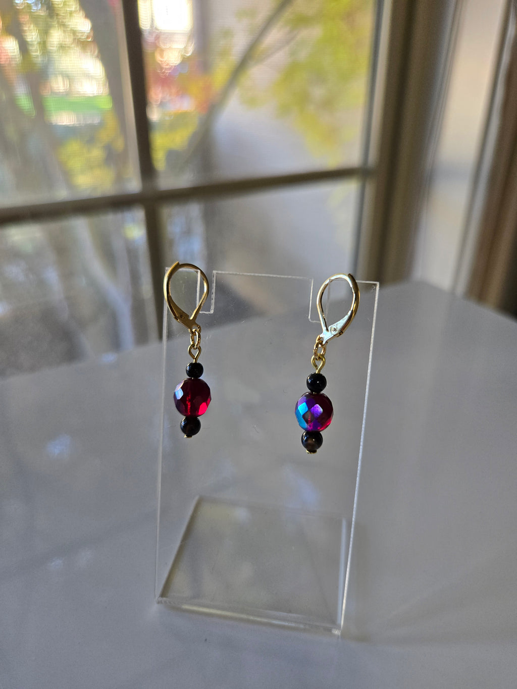 Crimson Prism Earrings