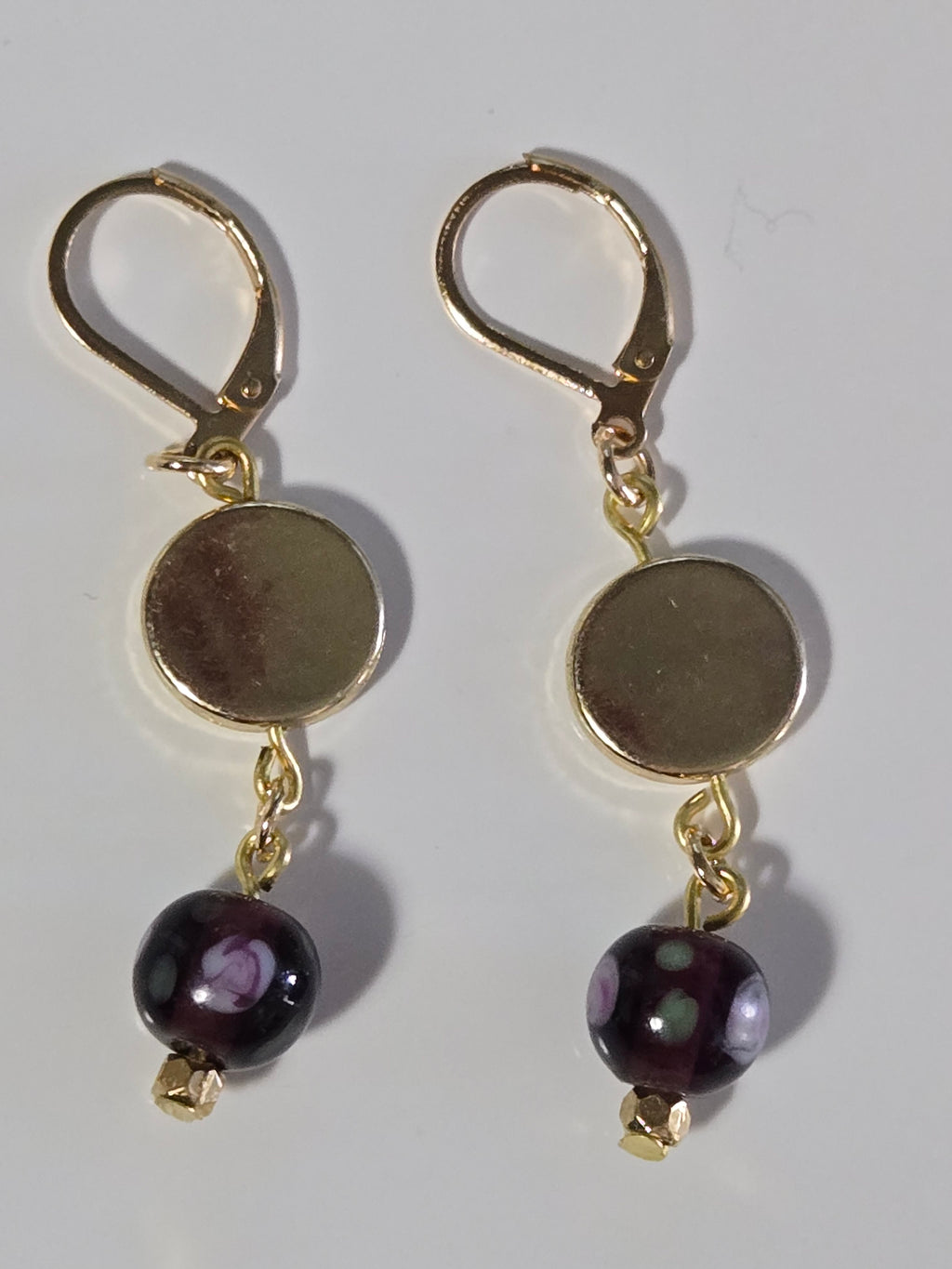 Golden Bloom Glass Earrings