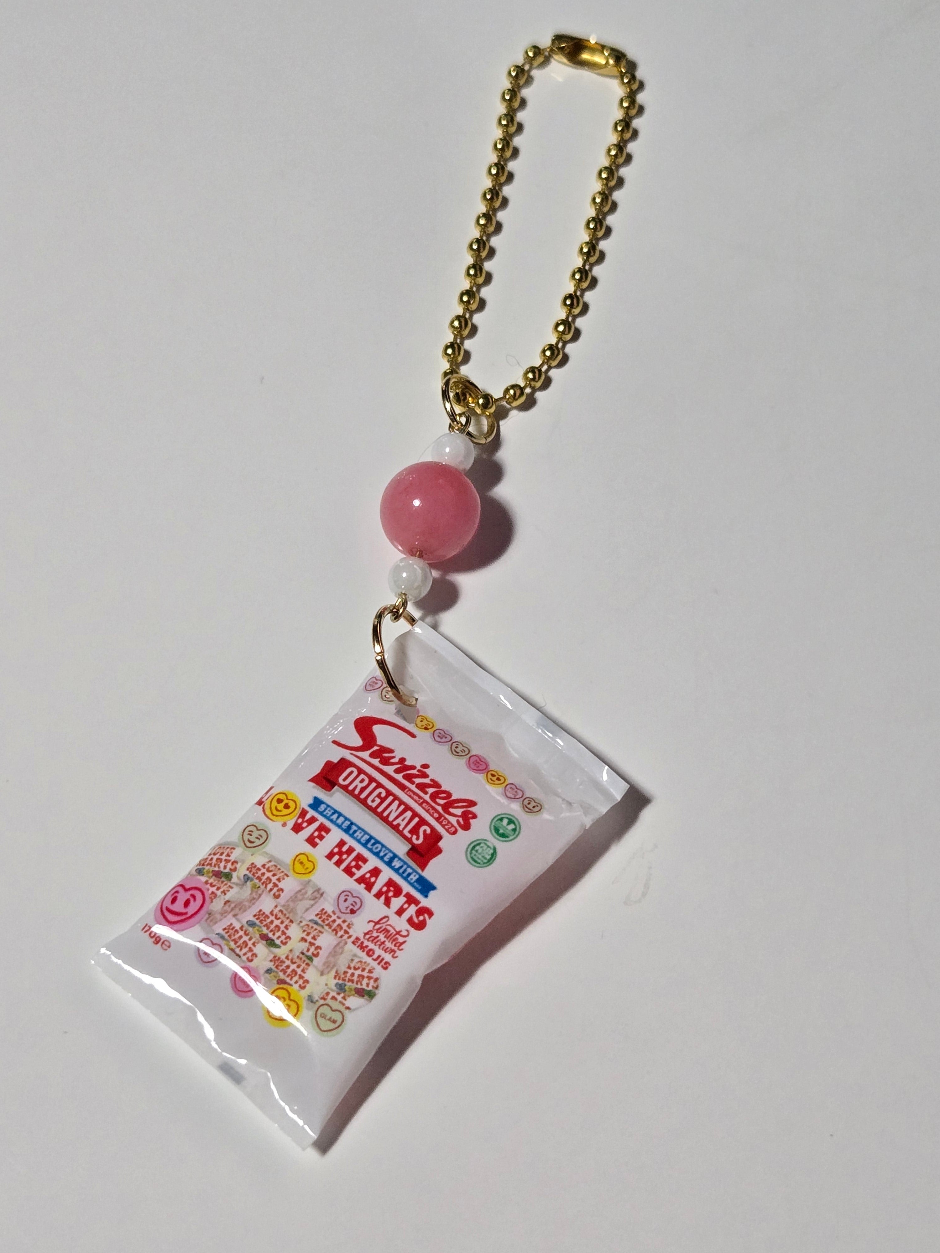 Love Hearts Candy Keychain
