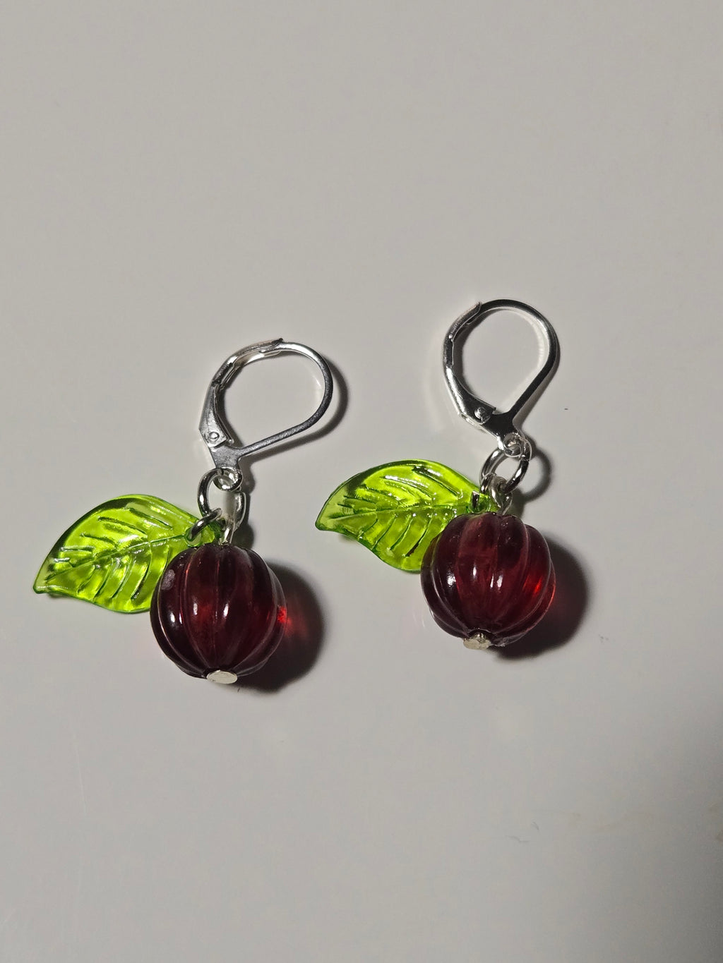 Berry Bloom Glass Earrings