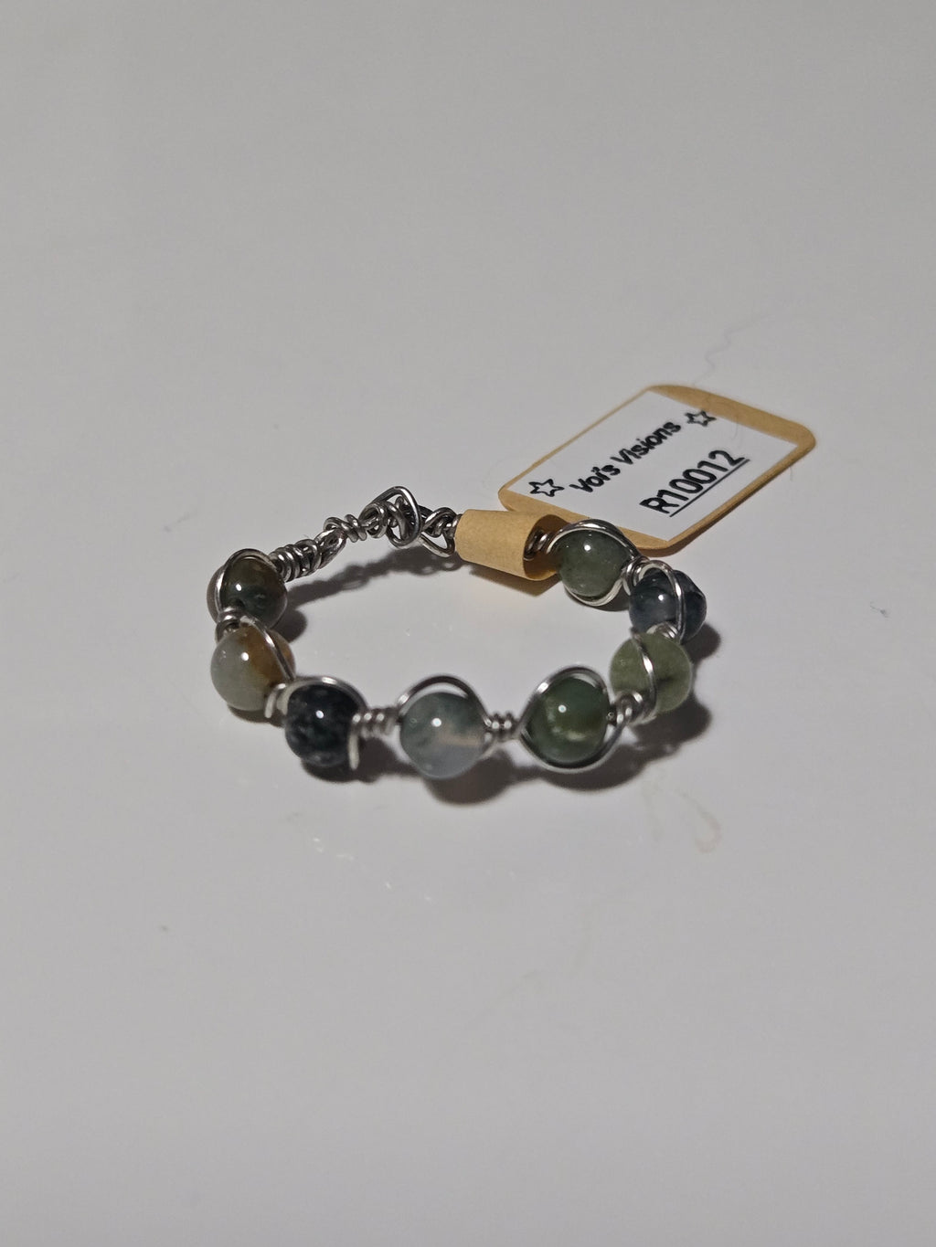 🌱 Moss Agate Wire Ring