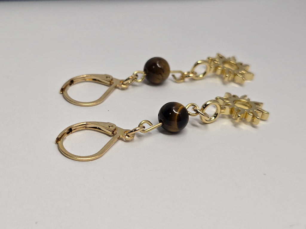 Golden Sunlight Tiger’s Eye Drop Earrings