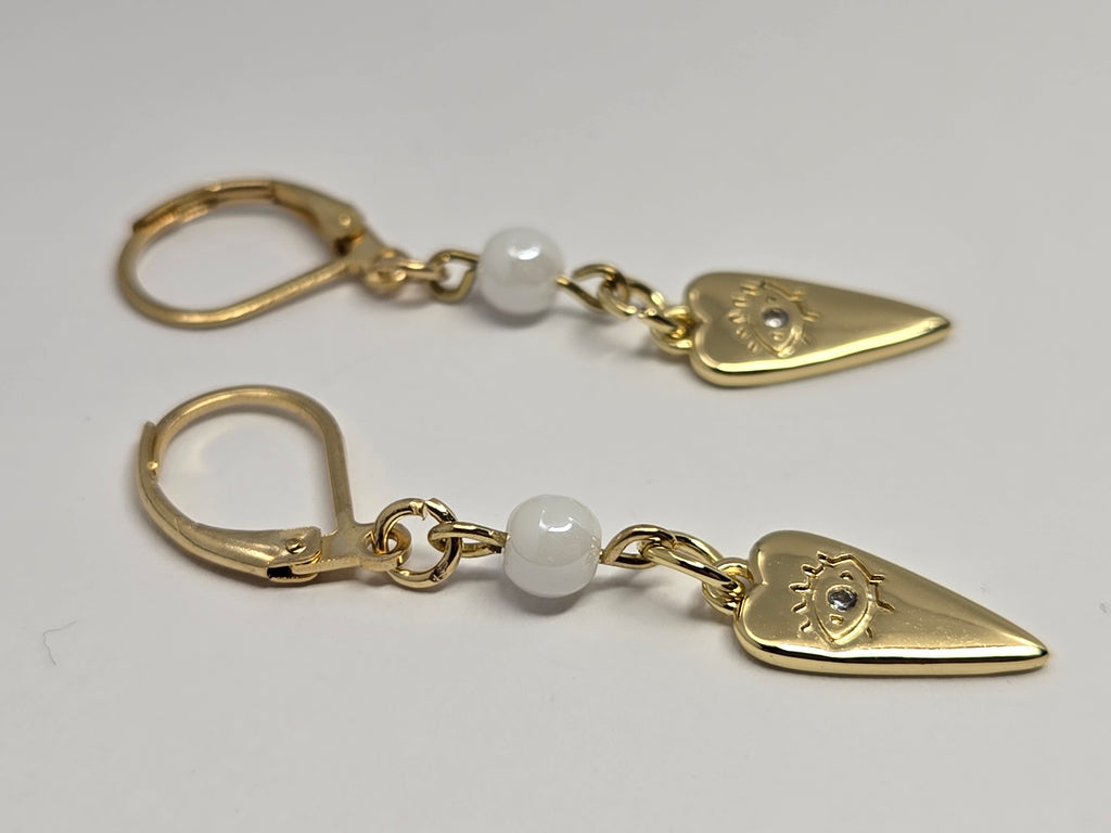 Golden Spirit Guard Evil Eye Earrings