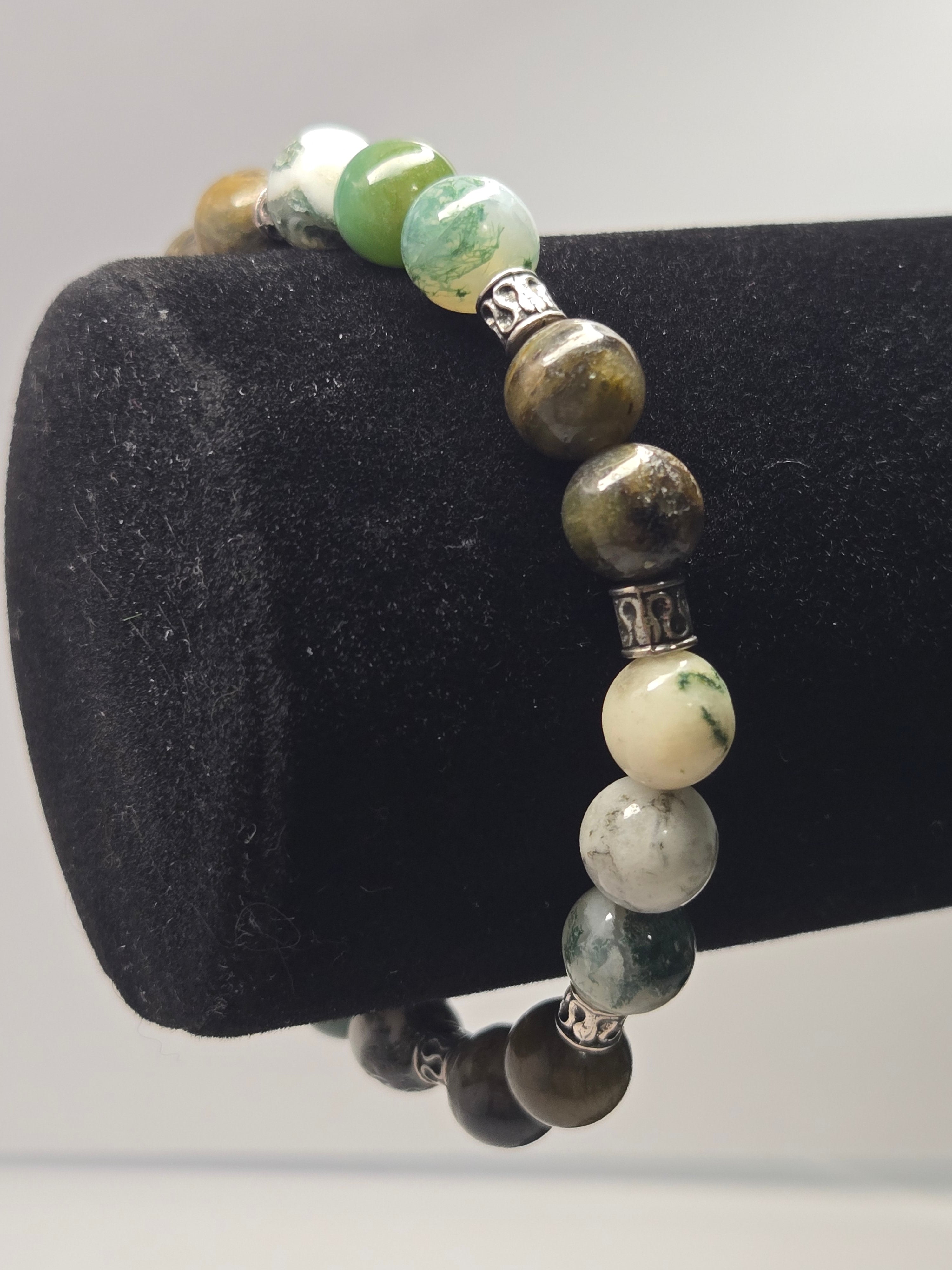 Moss Agate Forest Path Bracelet