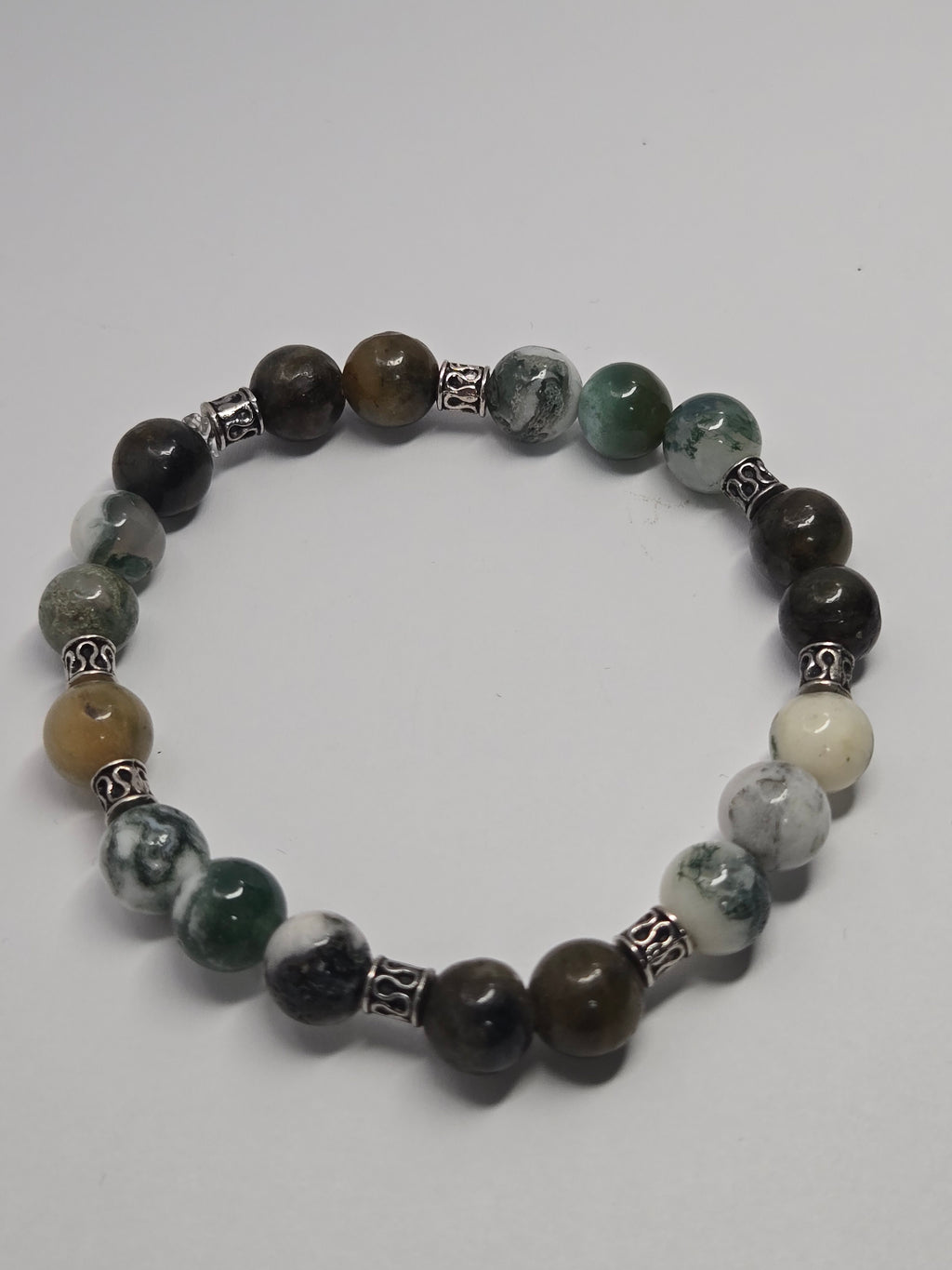 Moss Agate Forest Path Bracelet