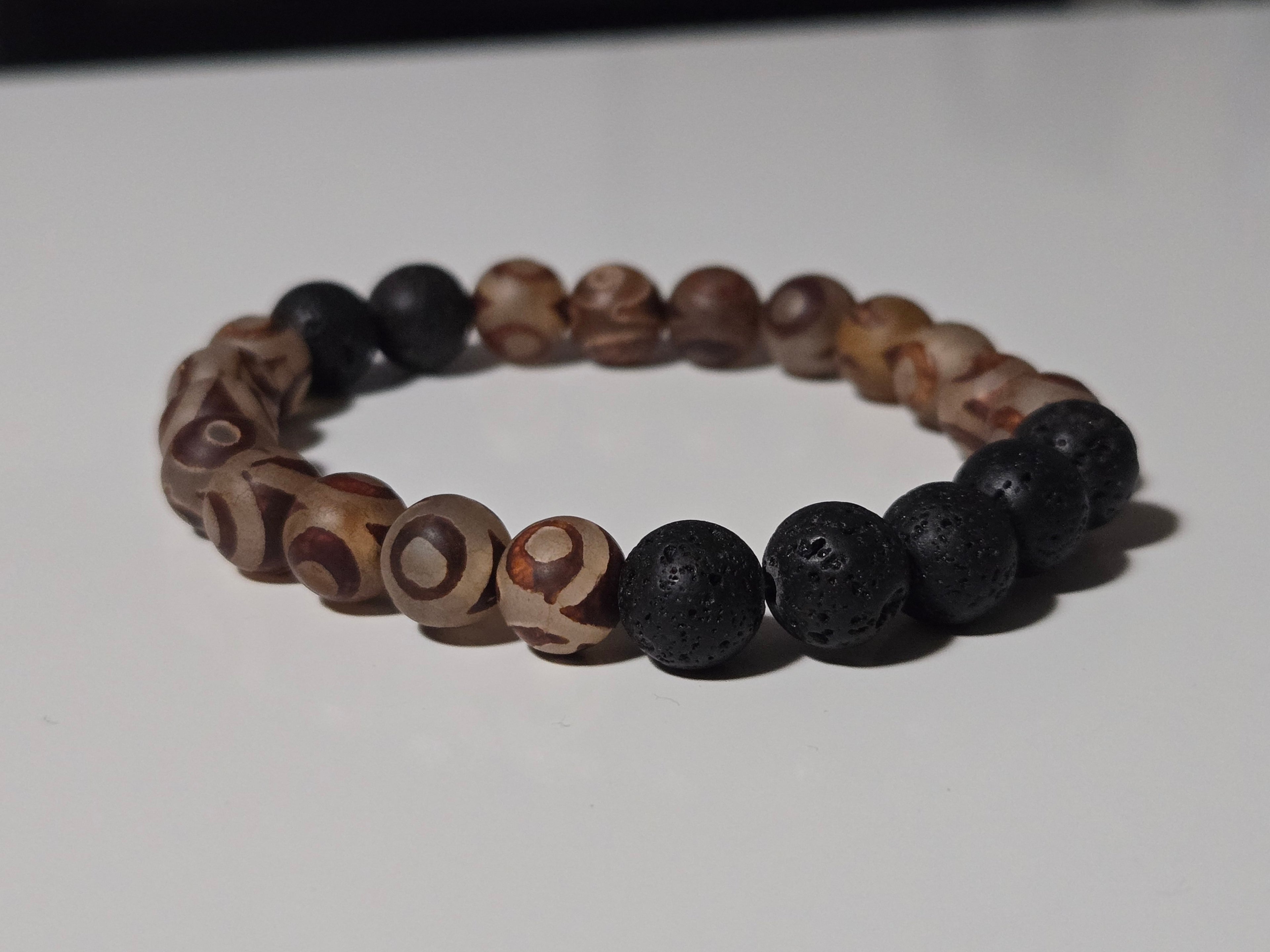 Earth & Ember Patterned Lava Bracelet