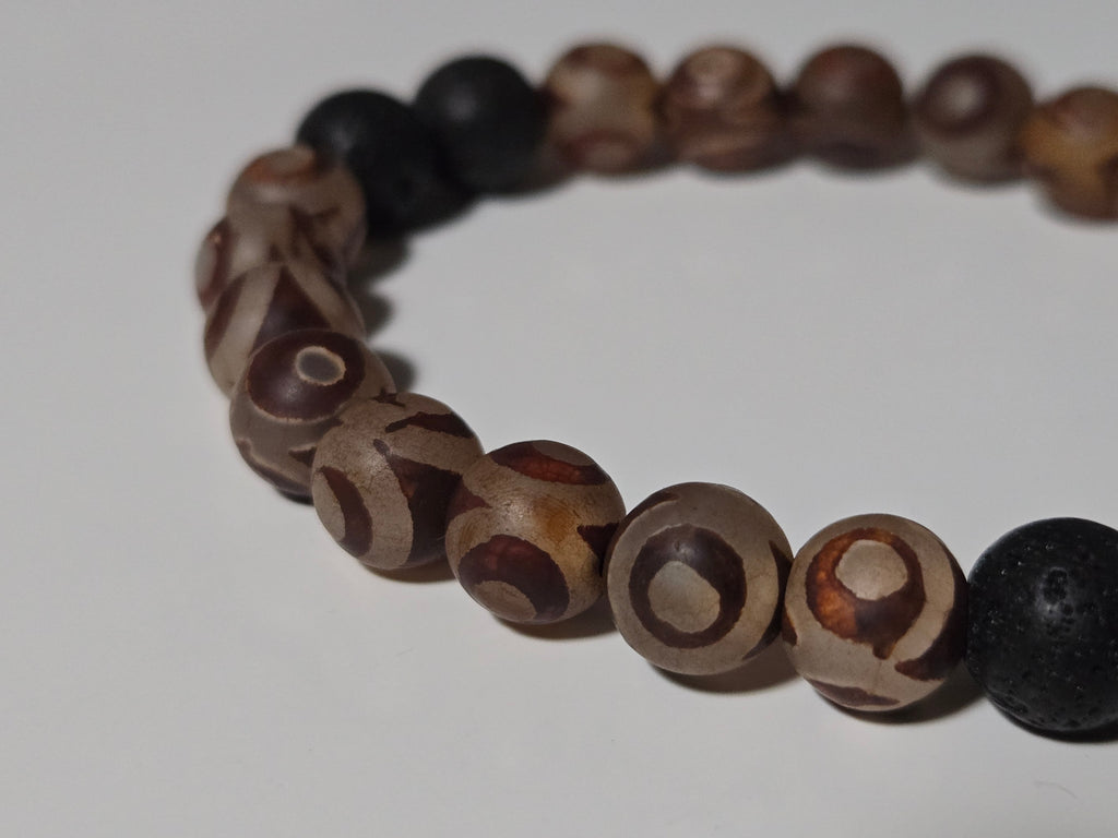 Earth & Ember Patterned Lava Bracelet