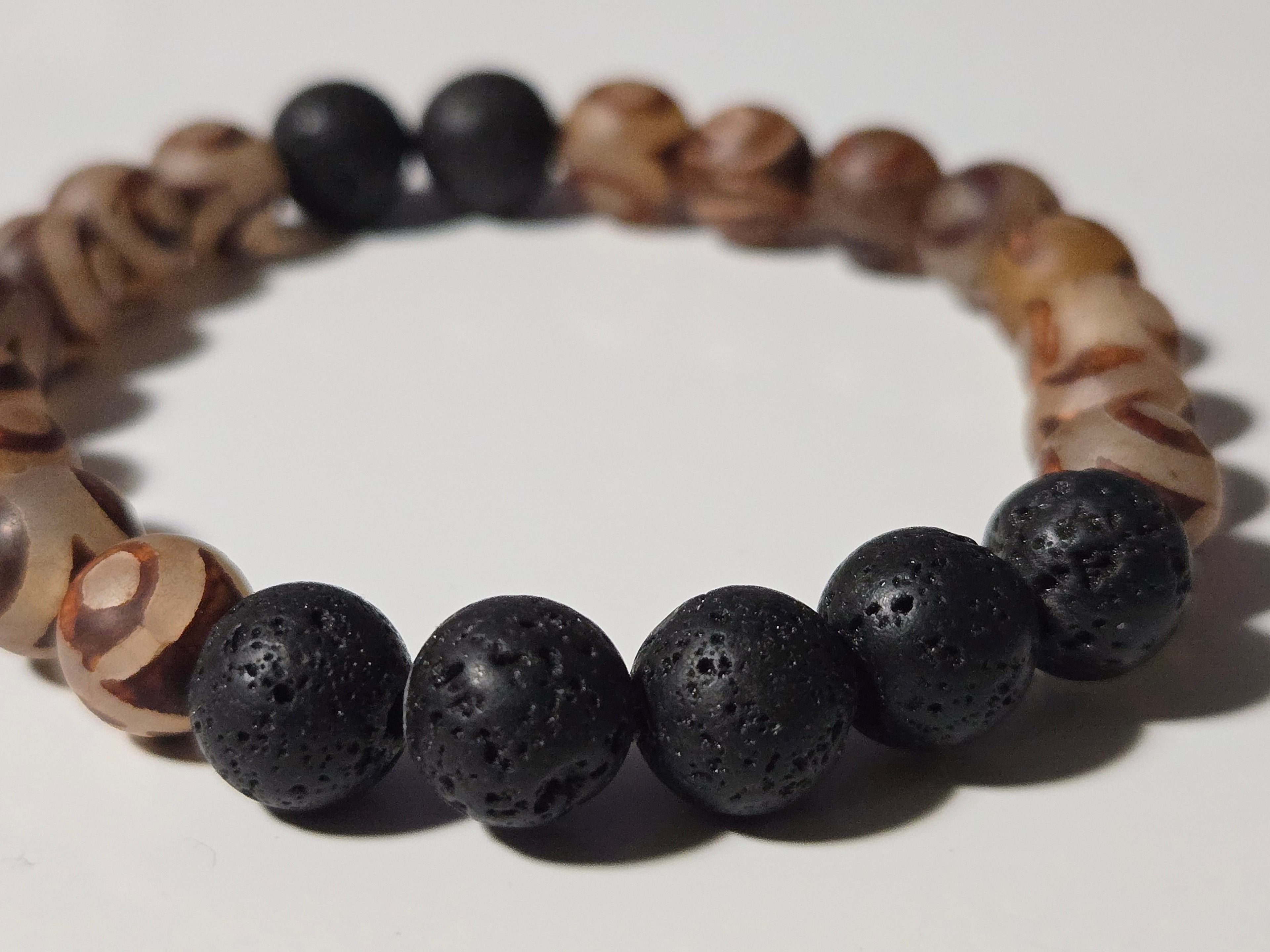 Earth & Ember Patterned Lava Bracelet