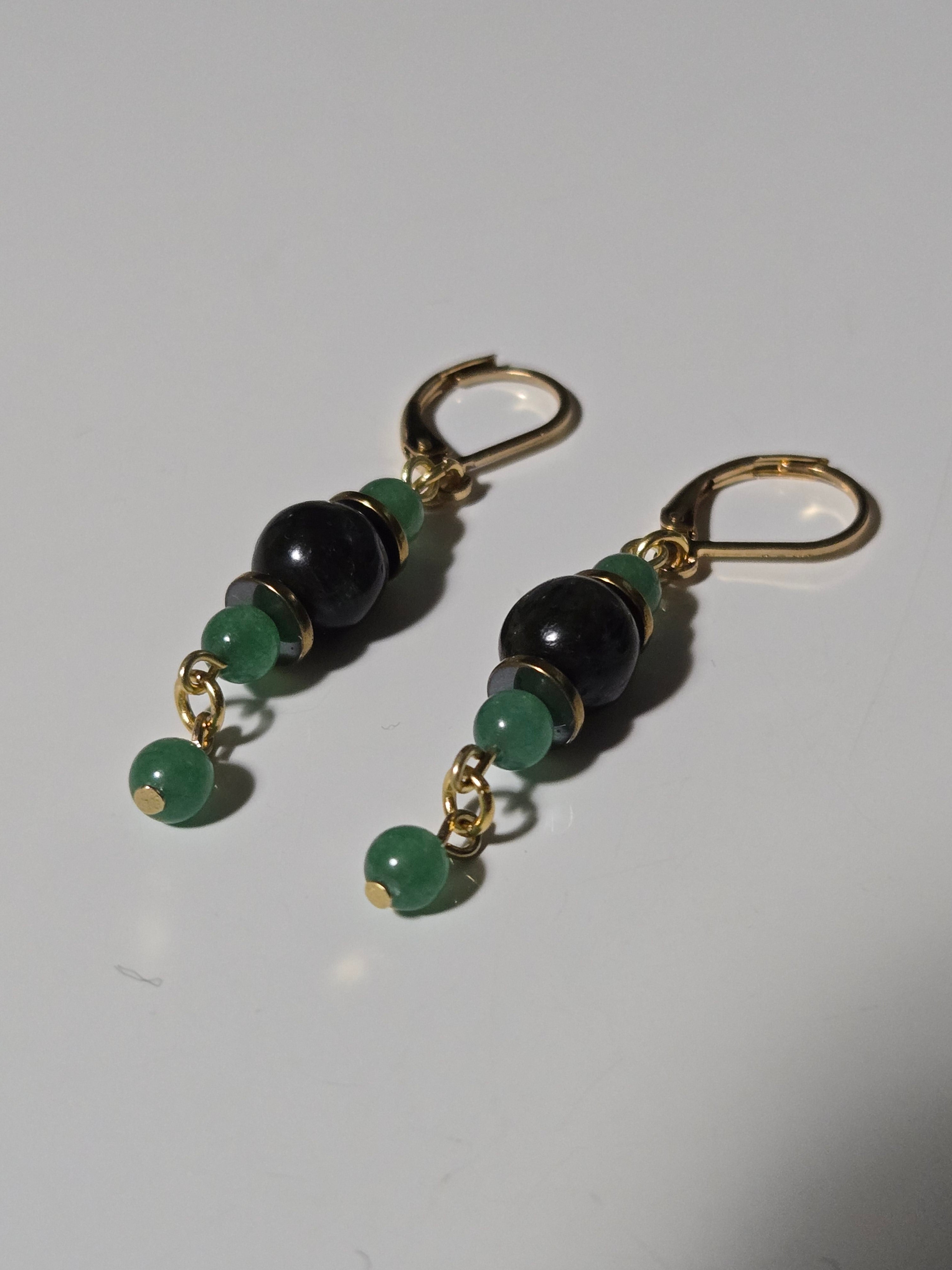 Emerald Night Drop Earrings