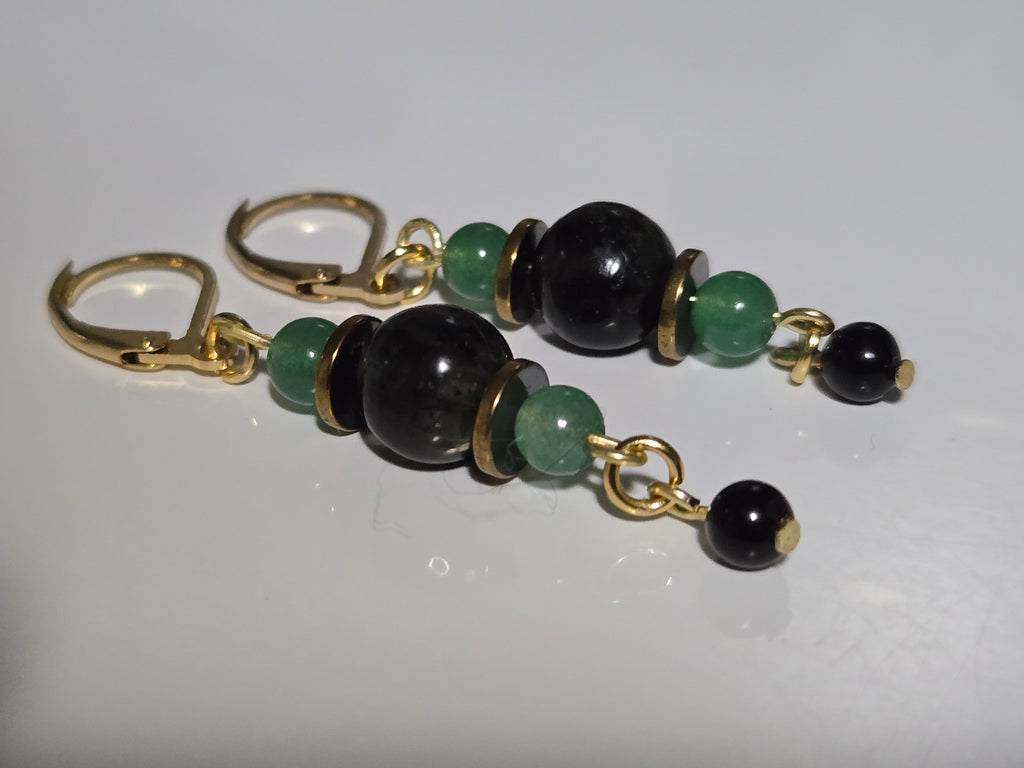 Emerald Night Drop Earrings