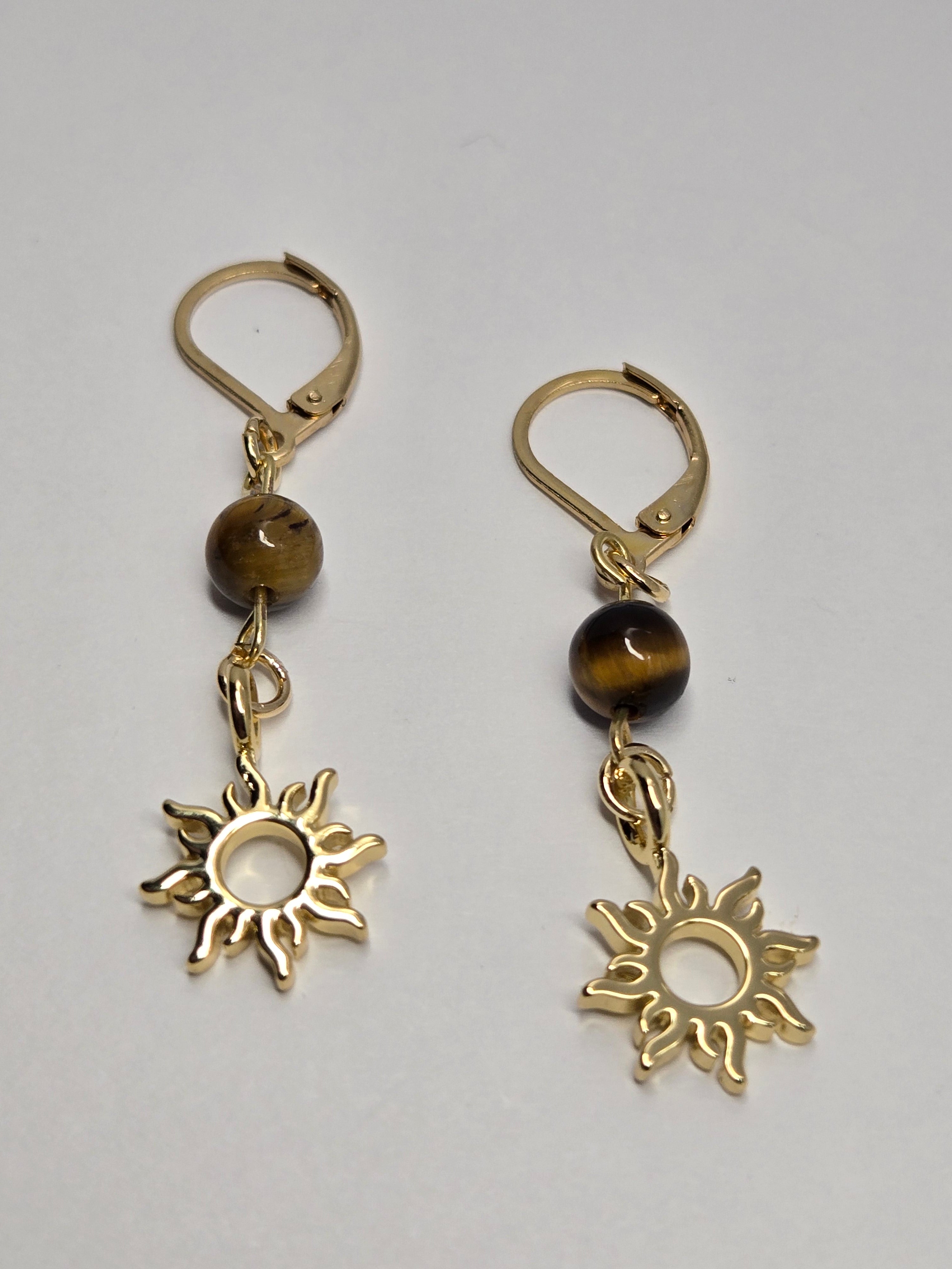 Golden Sunlight Tiger’s Eye Drop Earrings