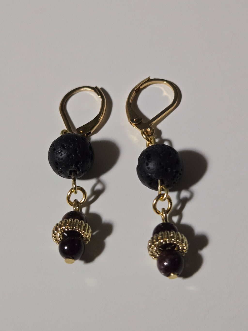 Midnight Ember Lava Earrings