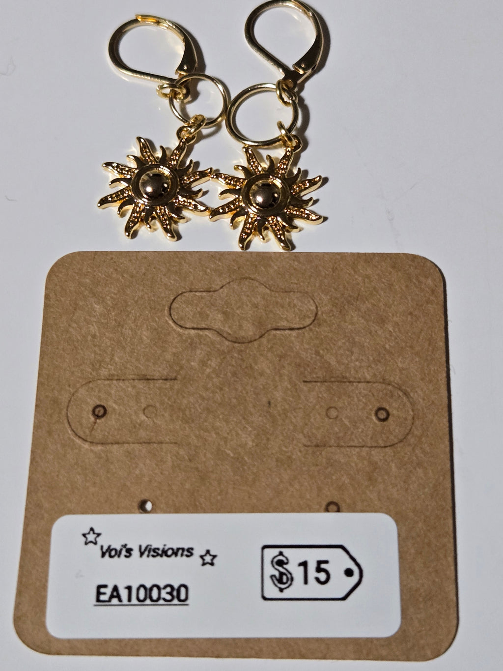 Golden Solar Radiance — Sun Earrings